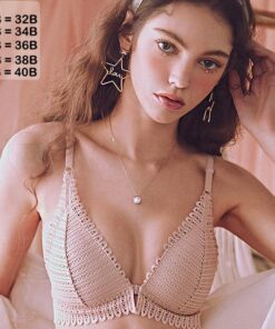 LaxChic kvėpuojanti priekinė sagtimi nėriniuota liemenėlė