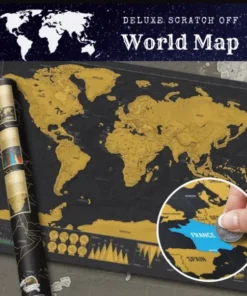 Prabangus nubraižytas pasaulio žemėlapis