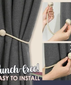 Magnetinės sagties užuolaidos užrišimas