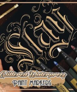 Blizgantys vandeniui atsparūs dažų žymekliai-10vnt