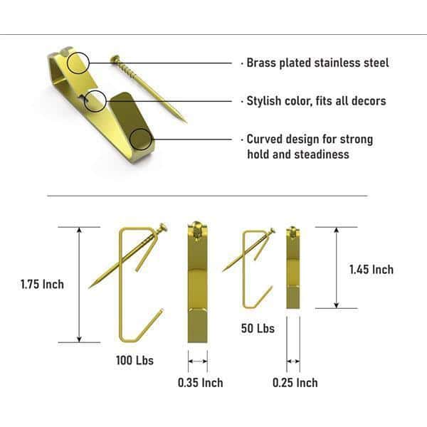 130 vnt. paveikslų pakabos su vinimis - Image 5