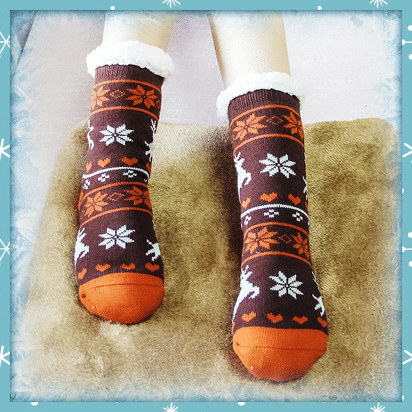 Jaukios termo šlepetės kojinės - Image 6