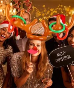 Kalėdinis elnio rago žiedo mėtymo žaidimas