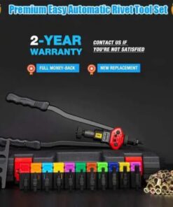 Lengvas automatinis kniedžių įrankių rinkinys