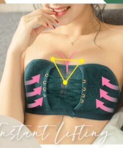 Lace Bandeau raišteliai Push Up liemenėlė