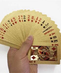 Prabangios 24K auksinės folijos pokerio žaidimo kortos